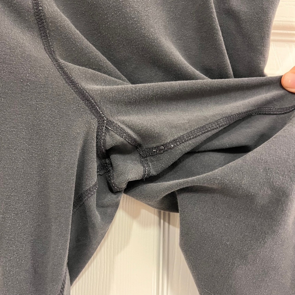 Old Navy Do a Little Yoga Pants Charcoal Grey Mid Rise Straight Leg Womens L - Picture 5 of 9